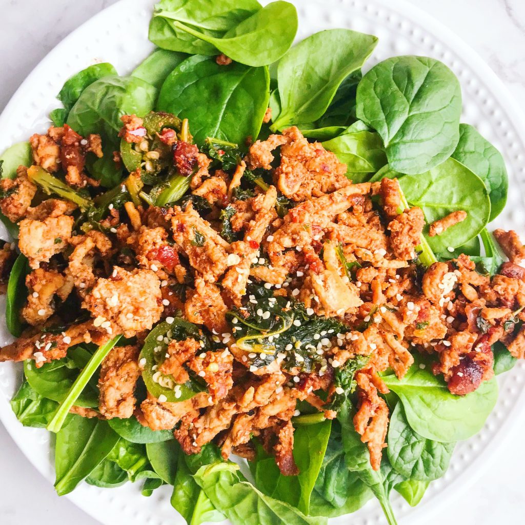 Easy Gluten Free Taco Salad with Spinach - the celiac hacks